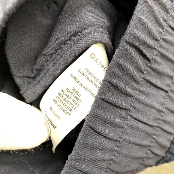 Athleta Navy Linen Shorts Size 8 but fit like a 6 - Picture 8 of 8